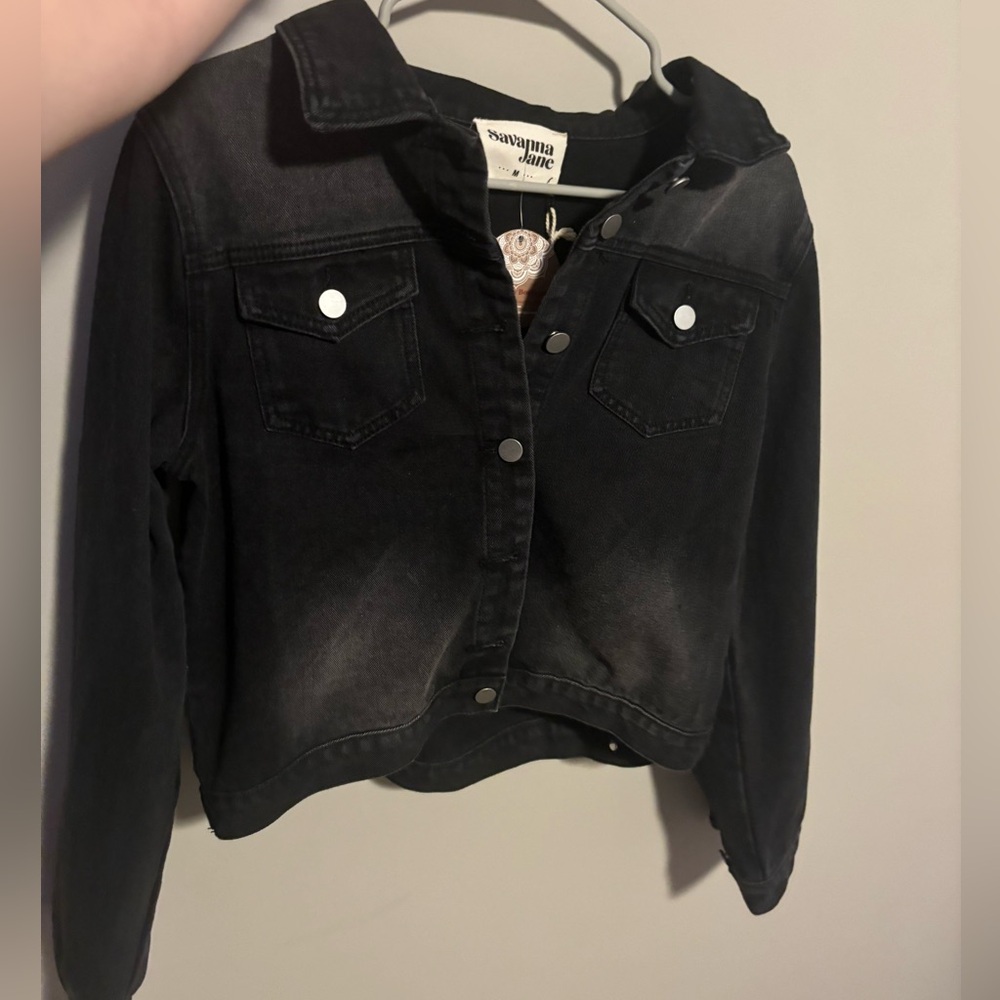 black denim jacket